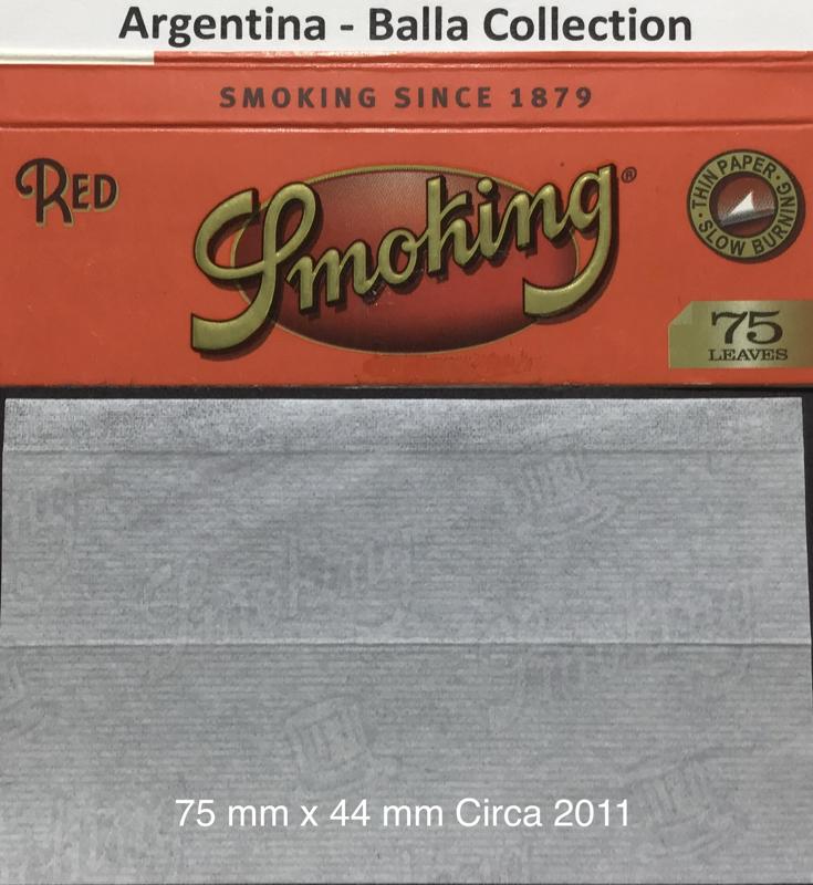 Argentina Smoking Red 1.a 75 x 44  - 75 pk Watermark Smoking