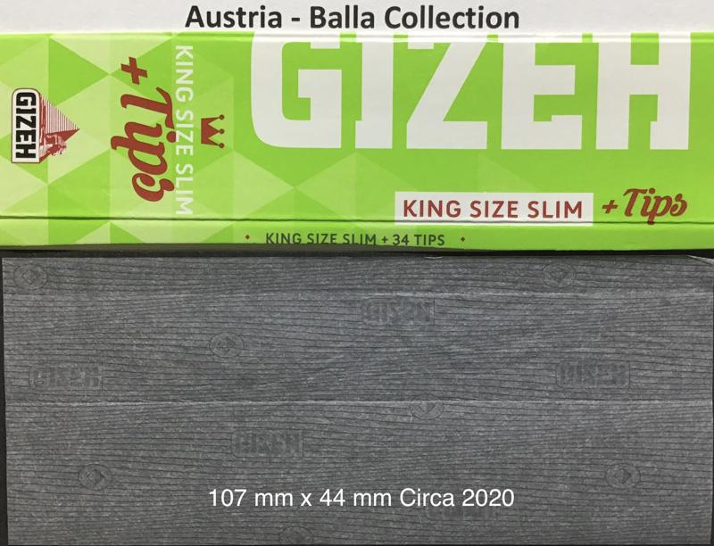 Austria Gizeh 1.b 107 x 44 Super Fine 34 pk + Tips Watermark Gizeh