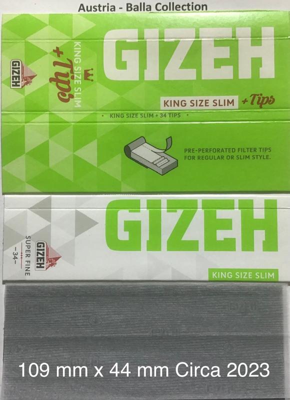 Austria Gizeh 7.c 109 x 44 Super Fine KS 34 pk + Tips Watermark Gizeh
