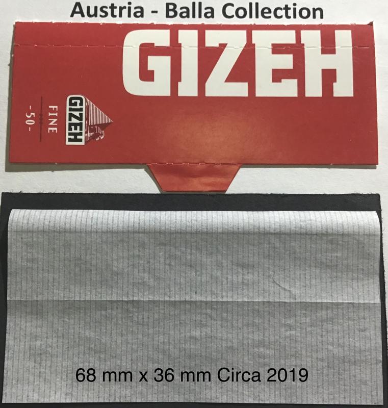 Austria Gizeh 9.a 68 x 36 Red Fine 50 pk