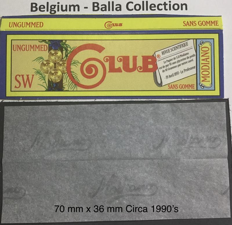 Belgium Club 1.a 70 x 35 Bistro Watermark Modiano