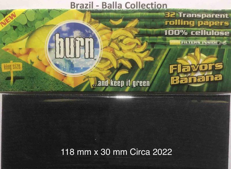 Brazil Burn 1.b Banana 118 x 30 Transparent Cellulose 32 Pk + Tips