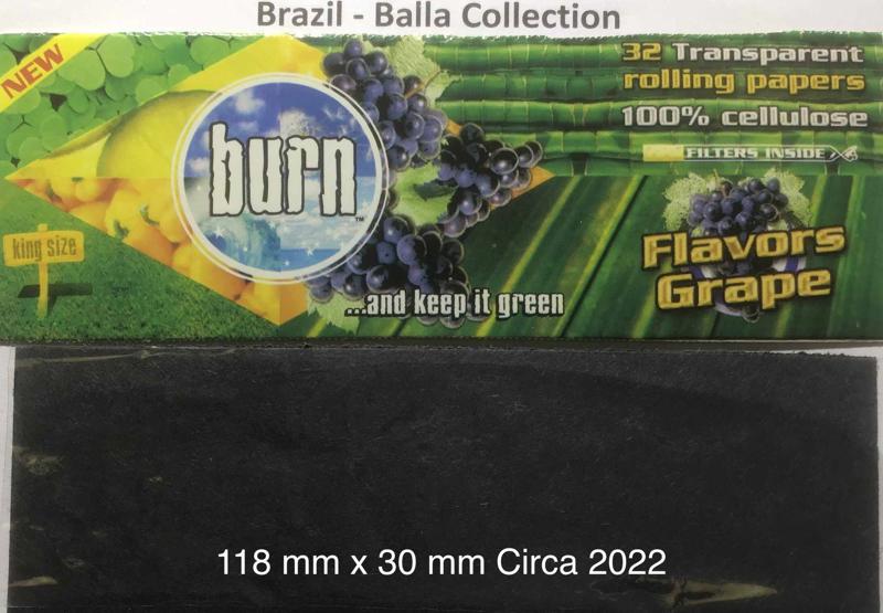 Brazil Burn 3.b Grape 118 x 30 Transparent Cellulose 32 Pk + Tips