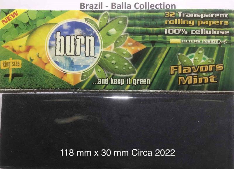 Brazil Burn 4.b Mint 118 x 30 Transparent Cellulose 32 Pk + Tips