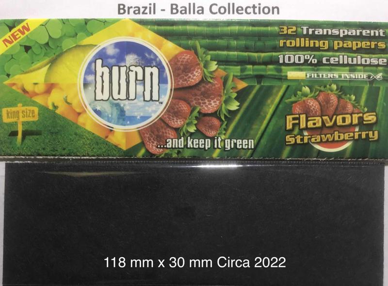 Brazil Burn 5.b Strawberry 118 x 30 Transparent Cellulose 32 Pk + Tips