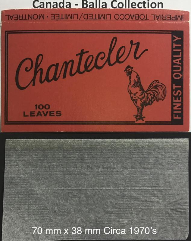 Canada Chantecler 1.a 70 x 37 - 100 pk Waterm Mark Chantecler