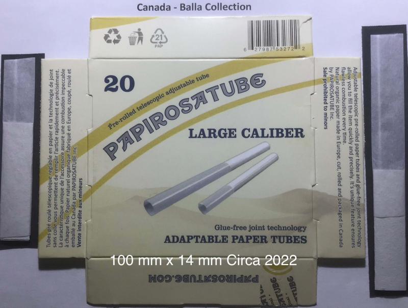 Canada Papirosatube 1.a 100 x 14 Telescopic adaptable tubes 20 Pk