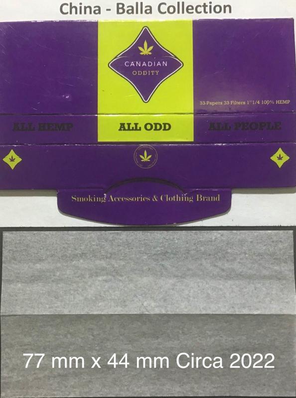 China Canadian Oddity 1.a hemp 77 x 44 - 33 pk + Tips