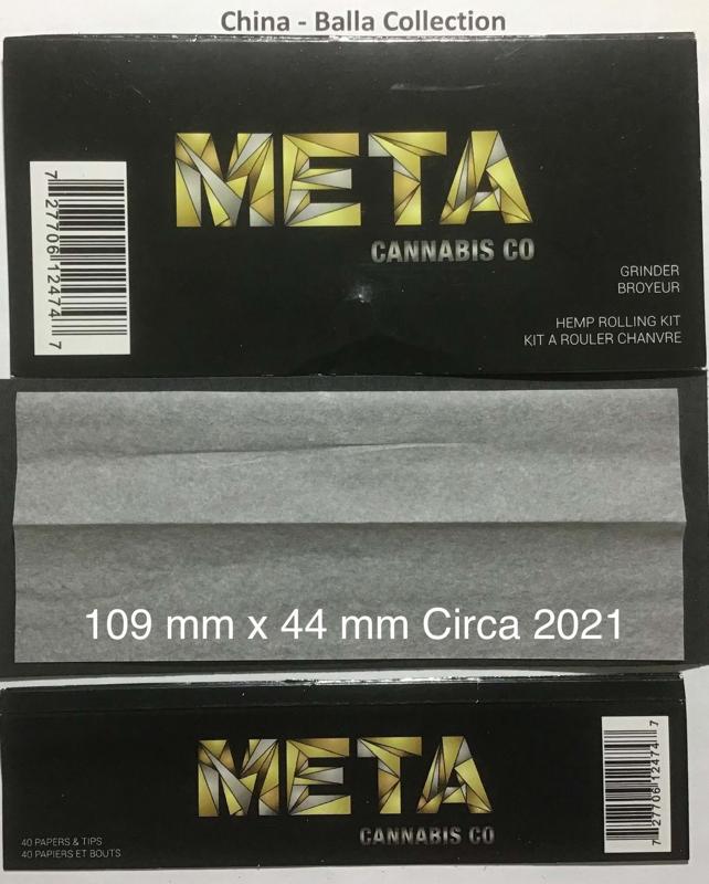 China Meta Cannibis Co. 1.a 109 x 44 Hemp + Grinder 40 pk + Tips