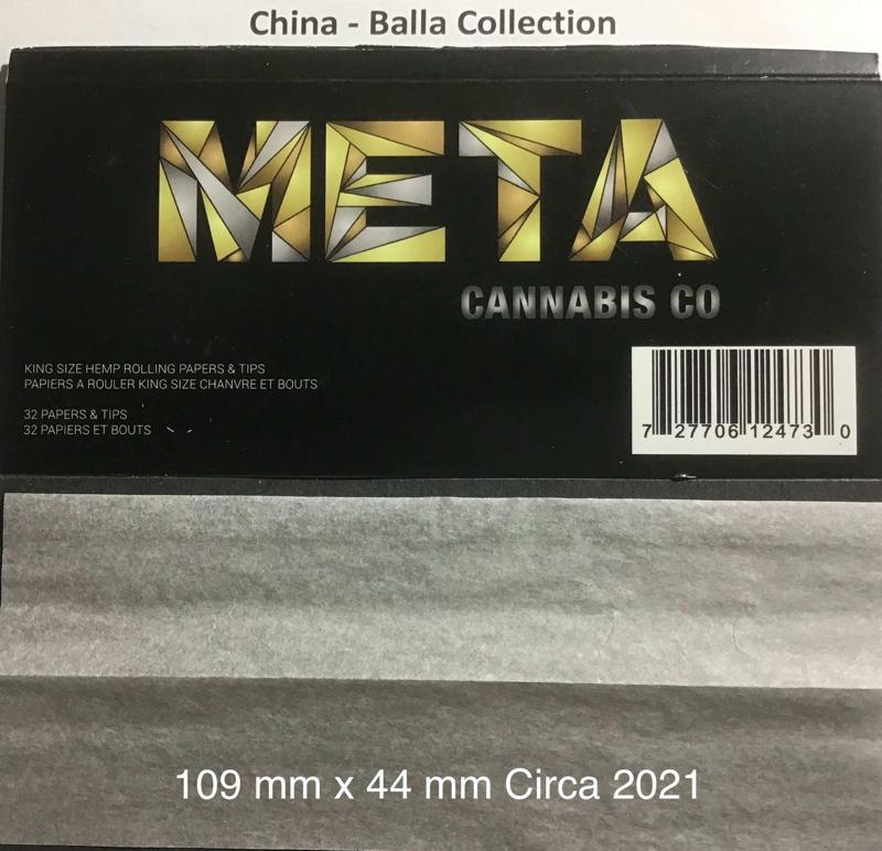 China Meta Cannibis Co. 1.b 109 x 44 KS Hemp 32 pk + Tips
