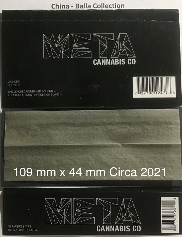 China Meta Cannibis Co. 2.a 109 x 44 Unbleached + Grinder 40 pk + Tips