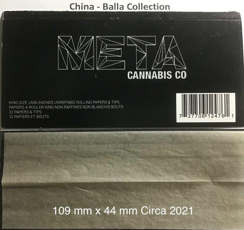 China Meta Cannibis Co. 2.b 109 x 44 KS Unbleached 32 pk + Tips