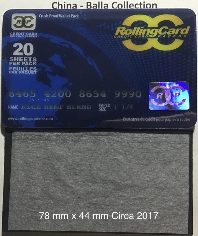 China Rolling Card 1.a 77 x 44 Hemp-Rice  20 pk