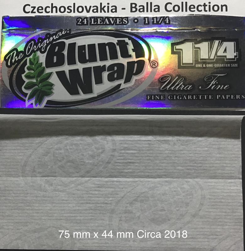 Czech Blunt Wraps Silver 3.a 75 x 44 Premium Ultra fine 24 pk Watermark Blunt Wrap