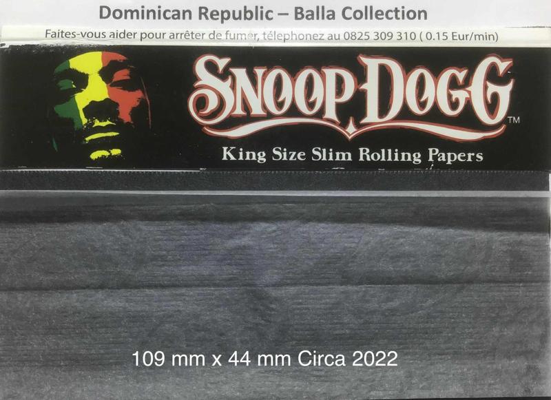 Dominican Republic Snoop Dogg 1.a 109 x 44 KS Slim 33 pk Watermark Blunt Wrap