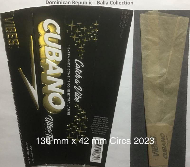 Dominican Republic Vibes Black The Cubano 1.a 130 x 42 Ultra Thin Extra Wide 1 pk Cones Watermark Vibes