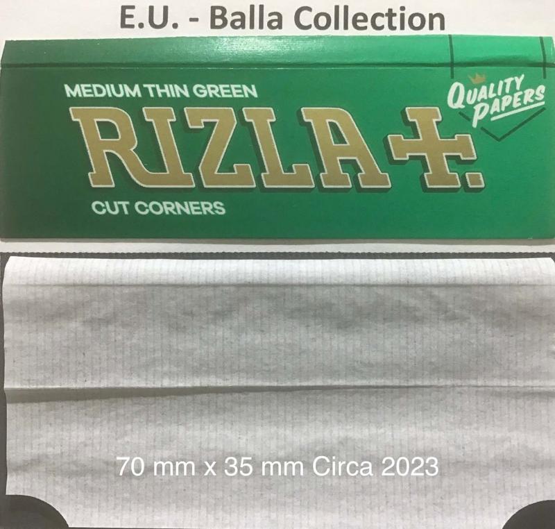 E.U. Rizla Green 1.a Medium Thin 70 x 35 Cutcorners 50 pk