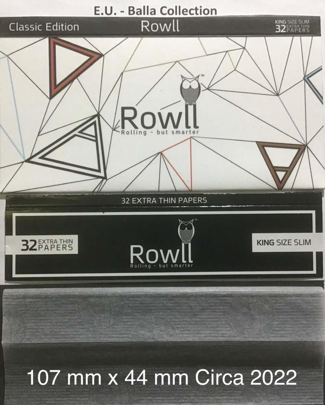 E.U. Rowll 1.a 107 x 44 KS Classic Edition 32 Pk +Tips + Tray Watermark Globe