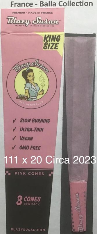 France Blazy Susan Pink 1.d 111 x 20 Premium Vegan KS Cones 3 Pk