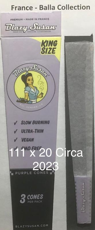 France Blazy Susan Purple 1.d 111 x 20 Premium Vegan KS Cones 3 Pk