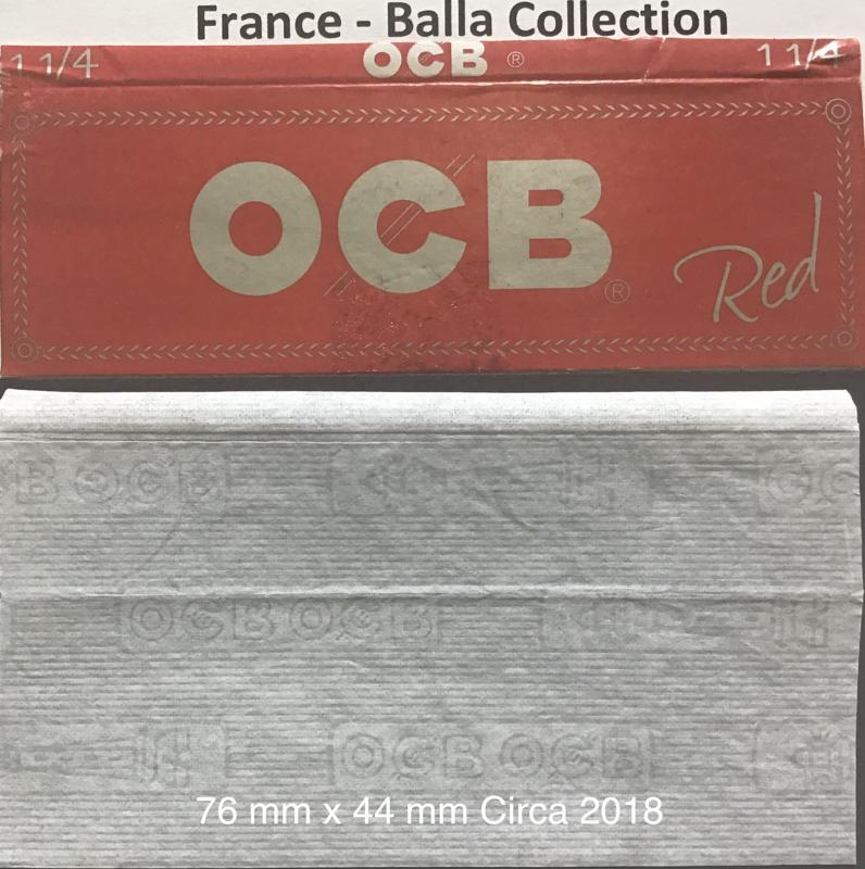 France OCB Red 1.a 77 x 44 - 75 pk Watermark OCB