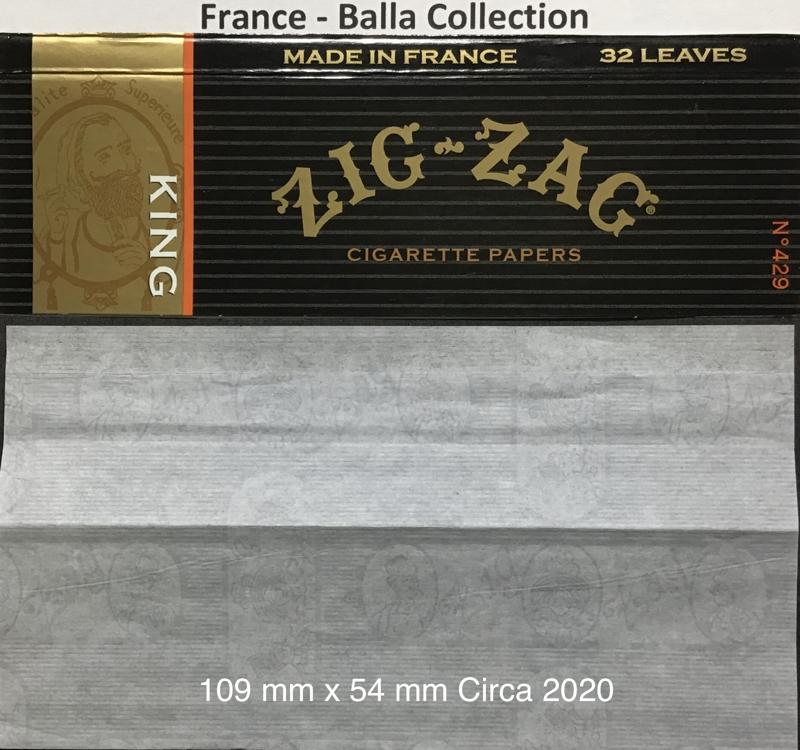 France Zig Zag Black 1.c 109 x 44 #429 KS 32 pk Watermark Zig Zag