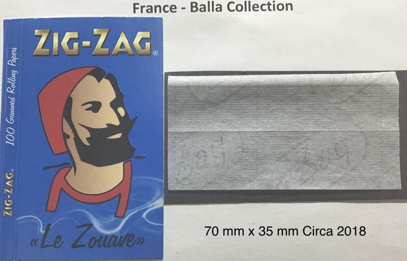 France Zig Zag Blue 2.a 70 x 35 Le Zouave 100 pk