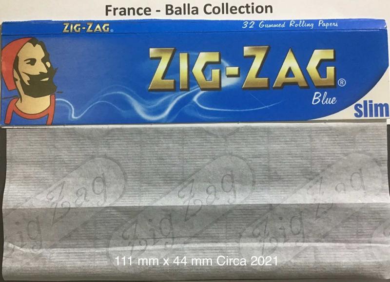 France Zig Zag Blue 2.c 111 x 44 Slim 32 pk Watermark Zig Zag