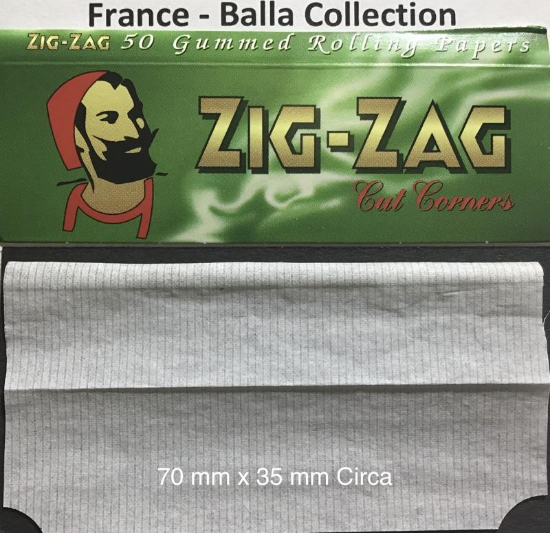 France Zig Zag Green 1.c 70 x 35 Cut Corners - 50 pk