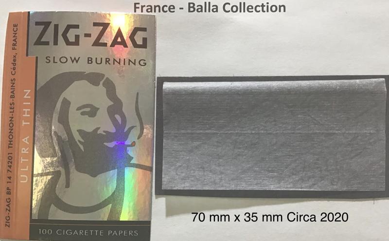 France Zig Zag Ultra Thin 1.b 70 x 35 - 100 pk  Watermark Zig Zag