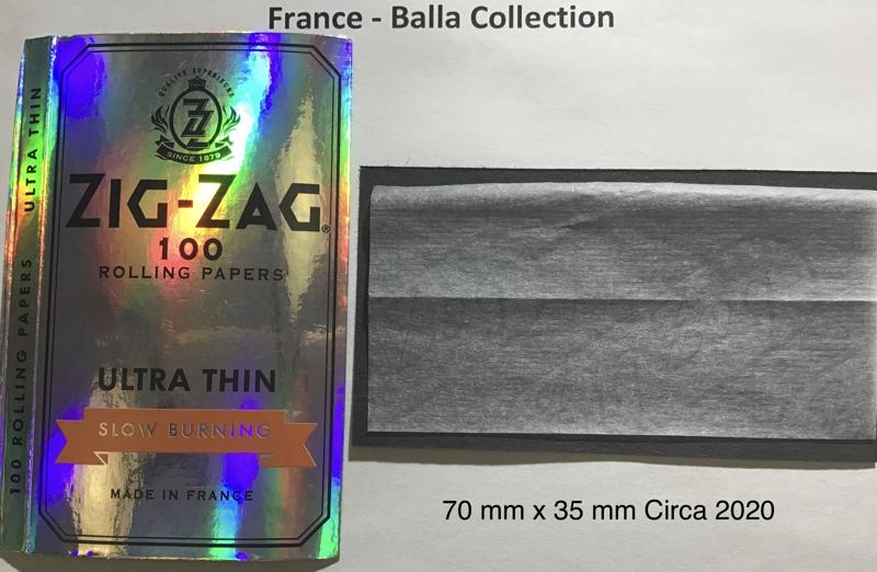 France Zig Zag Ultra Thin 1.c 70 x 35 - 100 pk Watermark Zig Zag