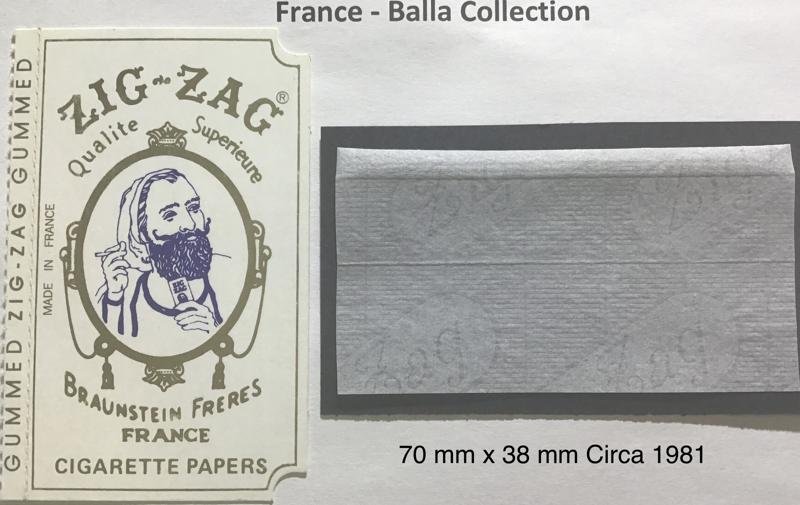 France Zig Zag White 1.a 70 x 38 - 78 pk Watermark Zig Zag