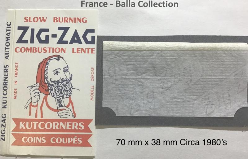 France Zig Zag White 2.a 70 x 38 Kut Corners Automatic  Watermark Zig Zag