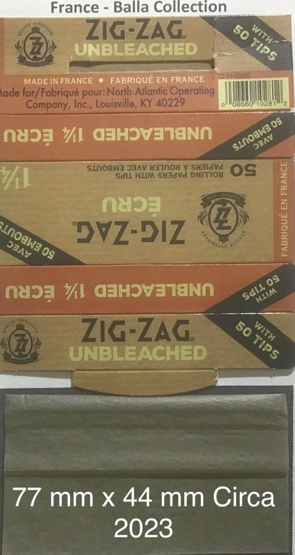 France Zig Zag brown 1.c 77 x 44 Unbleached 50 pk + Tips Watermark Zig Zag
