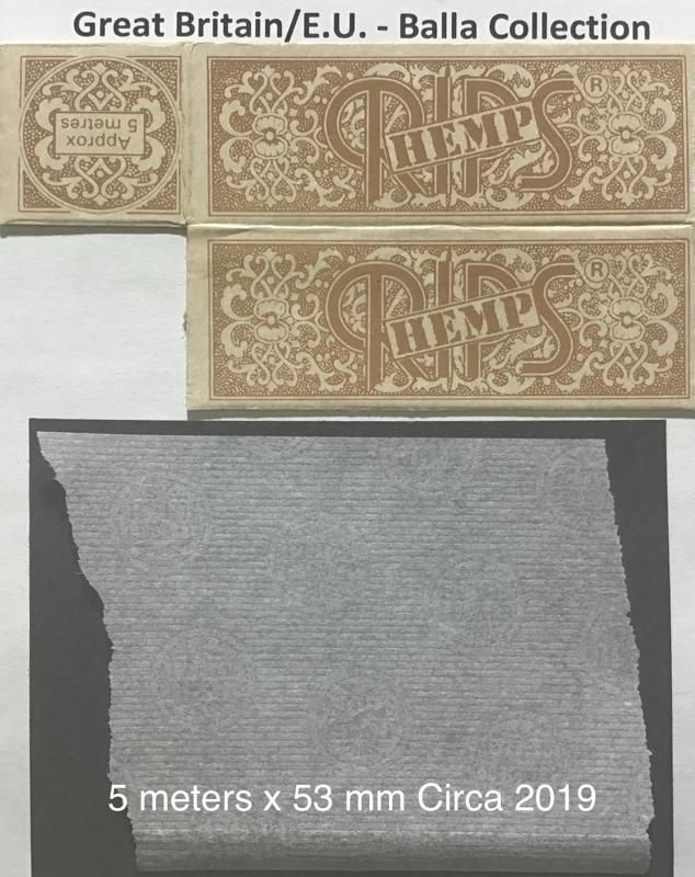 Great Britain Rips 1.F Box Roll Hemp 5 mtrs x 53 mm