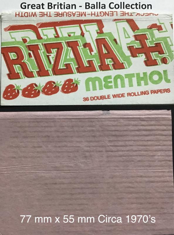 Great Britain Rizla 1.d Menthol Strawberry 77 x 55 - 36 pk