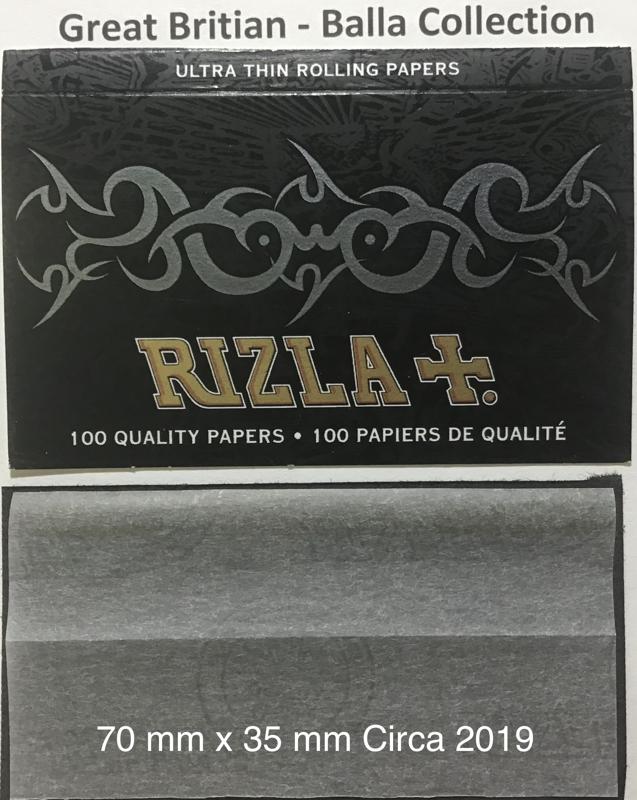 Great Britain Rizla 2.b Black 70 x 35 - 100 pk Watermark Rizla