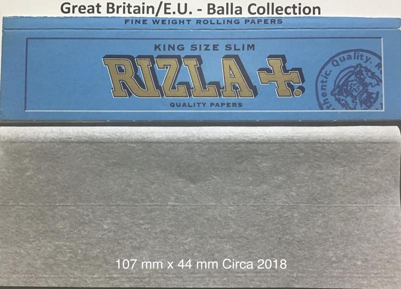 Great Britain Rizla Blue 1.e 107 x 44 KS Fine