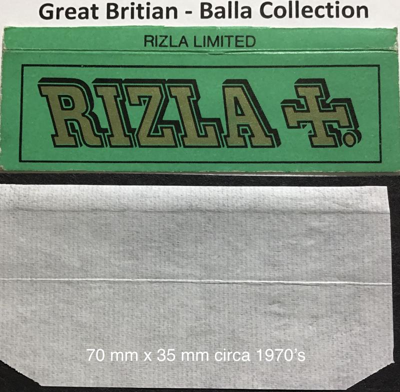 Great Britain Rizla Green 1.b 70 x 35 Cut Corners