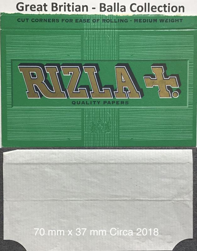 Great Britain Rizla Green 1.d 70 x 37 Cut Corners