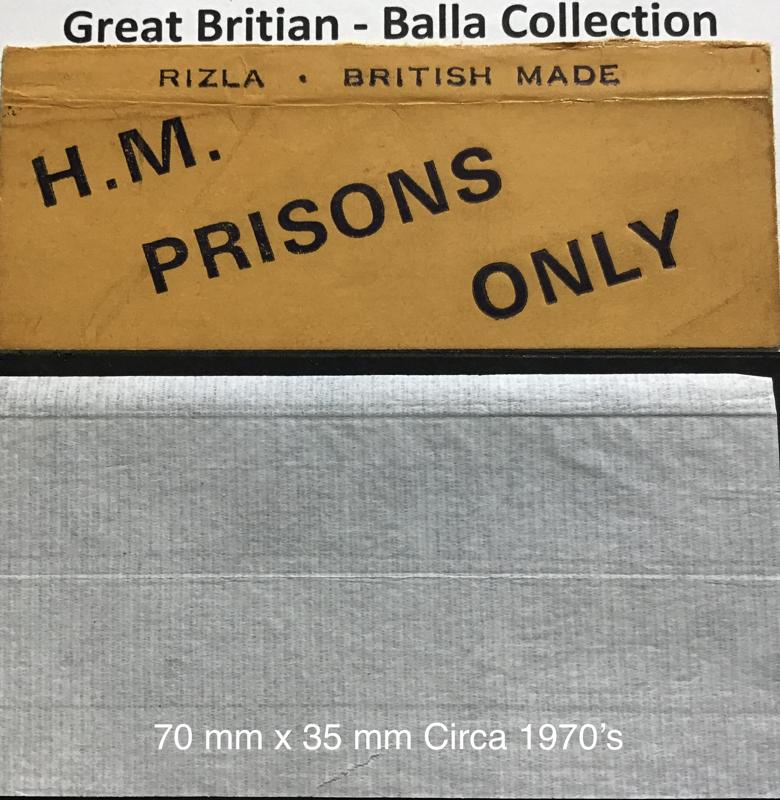 Great Britain Rizla HM Prisons 1.a 70 x 35