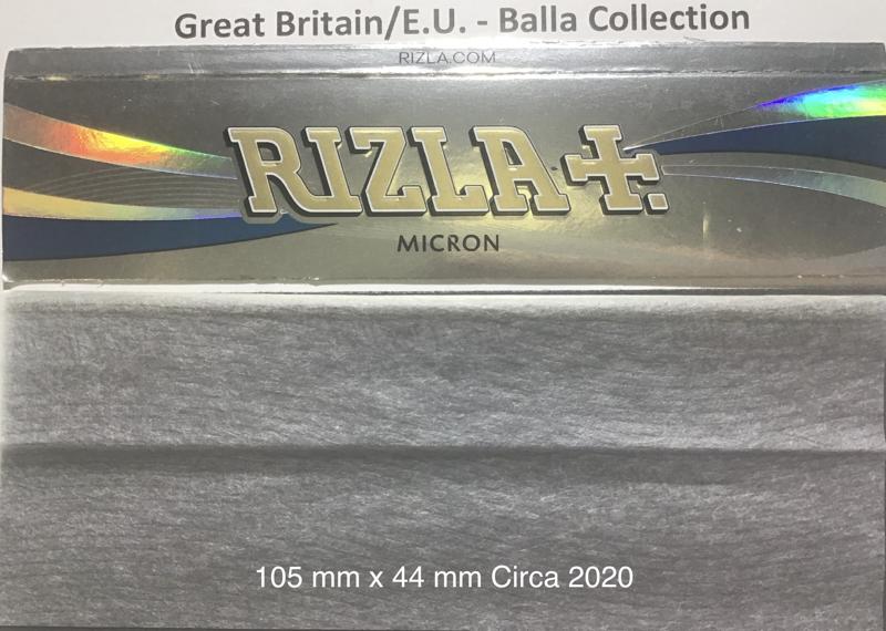 Great Britain Rizla Silver Micron 1.c 105 x 44 KS Slim 32 PK Watermark Rizal Micron
