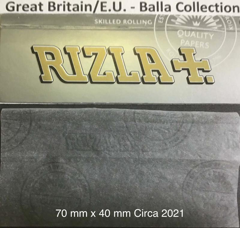 Great Britain Rizla Silver 1.d 70 x 44  Ultra Thin 50 PK Watermark Rizla