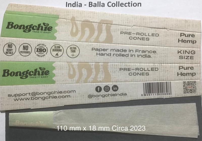 India Bongchie Cones 1.a 110 x 18 Pure Hemp KS 1 pk