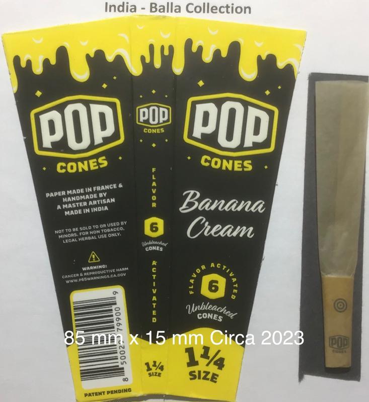 India Pop Cones 1.a Banana 85 x 15 - 6 pk