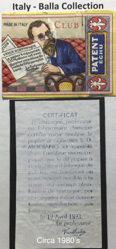 Italy Club Certificate 1.a 70 x 40