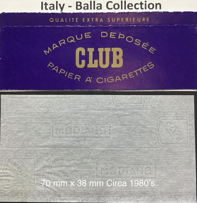 Italy Club Modiano 1.a 70 x 38 Watermark Club Modiano
