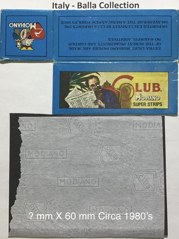 Italy Club Modiano 1.c 4 mtrs x 60 Box Watermark Club Modiano