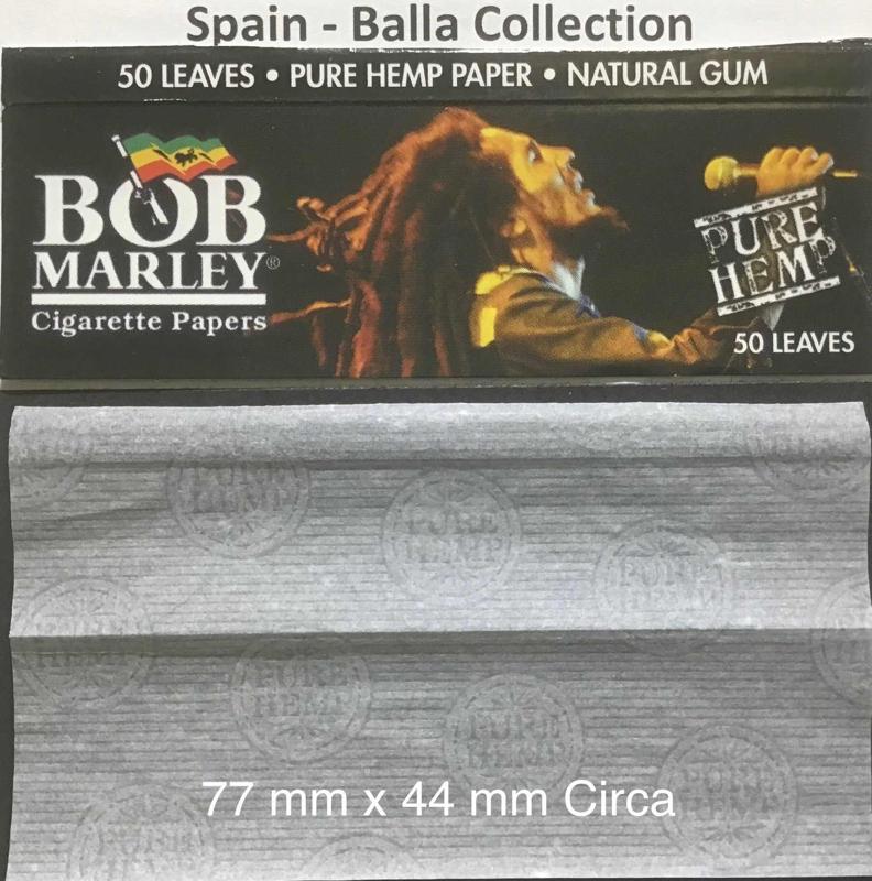 Spain Bob Marley Black 3.a 77 x 44  Hemp 50 pk Watermark Pure Hemp