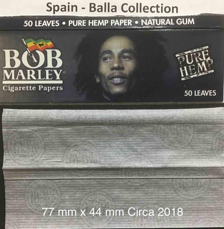 Spain Bob Marley Black 6.a 77 x 44  Hemp 50 pk Watermark Pure Hemp